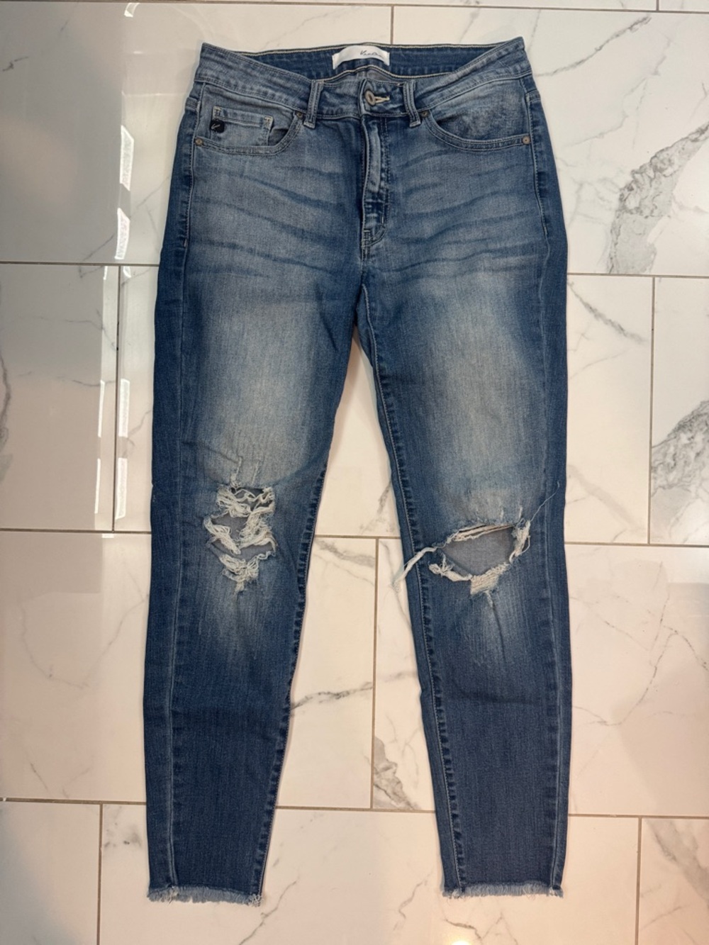 KanCan Medium Blue Distressed Skinny Jeans